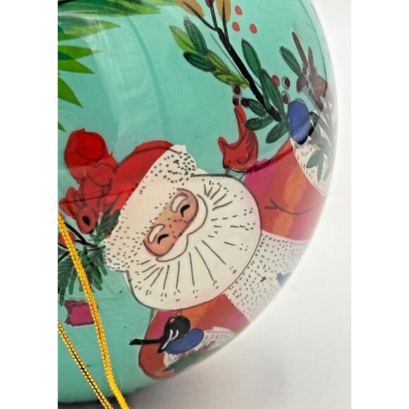 Pier 1 Imports Li Bien Glass Christmas Ornament Santa 2019‎ Hand Painted NWT Box - Picture 15 of 16